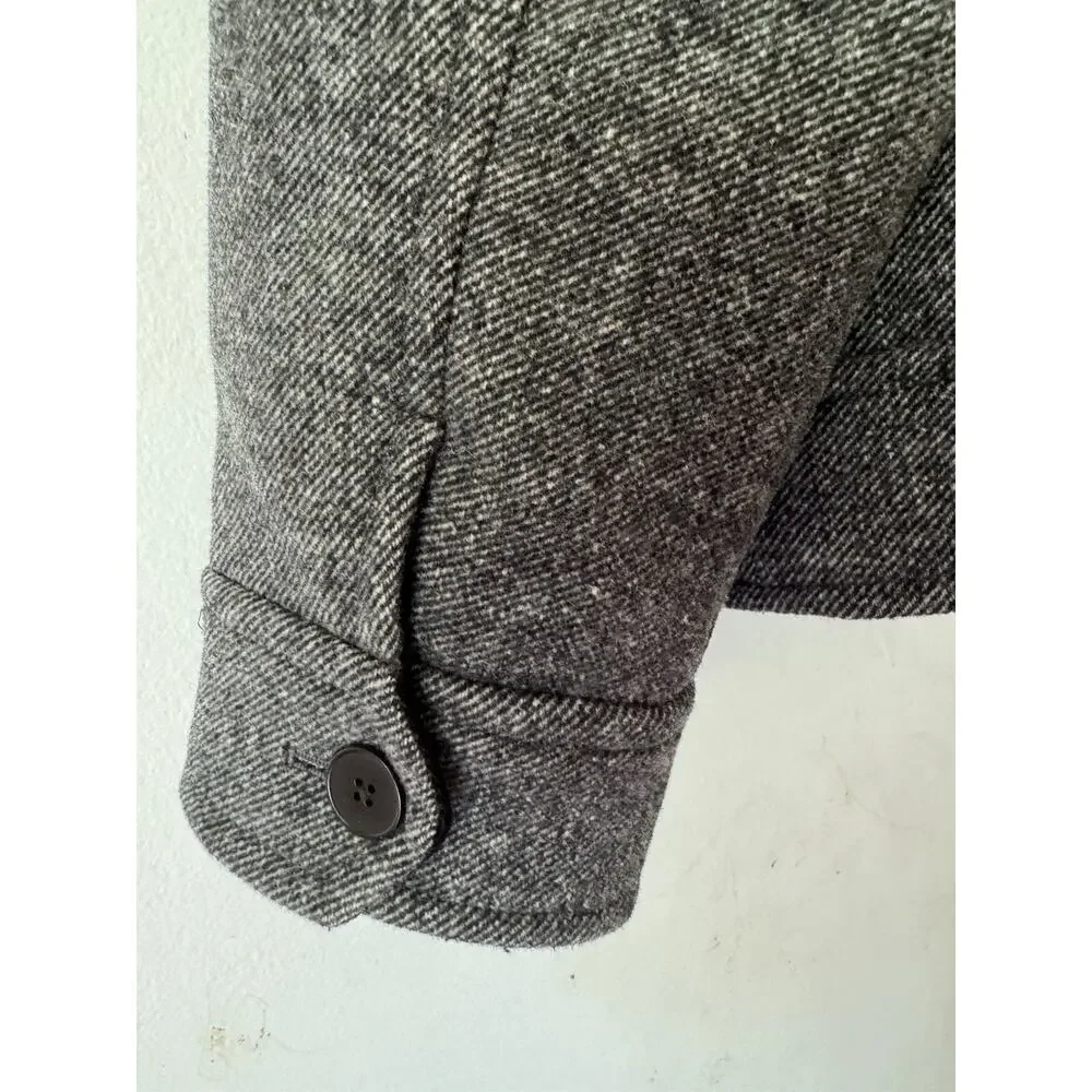 Banana Republic Gray Wool Full Zip Men’s Coat Size XL Tall